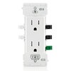 Leviton E5325-MW Decora Edge 15 Amp Tamper-Resistant Duplex Wall Outlet, 10-Pack - White