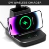 Vicsoon Desk Lamp with Wireless Charger, LED Desk Lamps for Home Office, 800 Lumens, Small Desk Lamp with Pen Holder, Flexible Arm, 3 Modes, Dimming, Touch Lamp for College Dorm Room