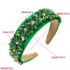 MUQINGWAN Fashion Women's Headband, Women Headband Gorgeous Retro Crystal Rhinestone Girl's Headband, Accessories For Women And Girl (green)