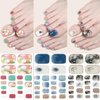8 Sheets Toe Nail Wraps Semi Cured Gel Toenail Strips Decals Stick on Nail Polish Strips Supplies Glitter Toe Nail Stickers Self Adhesive Design Nail Strips Full Nail Wraps for Women Girl DIY Manicure