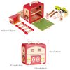 Udeas Wooden Construction Set Toys Animal Farm Toys with Wooden Figurines Storage Toys for Age 3+ Children