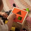 Fat Brain Toys Take-Along Shape Sorter - Wooden Montessori Learning Toy, 12 mos+