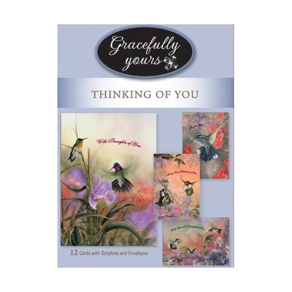 Gracefully Yours Thinking of You Simpler Times Greeting Cards featuring Larry Martin, 12, 4 designs/3 each with Scripture Message