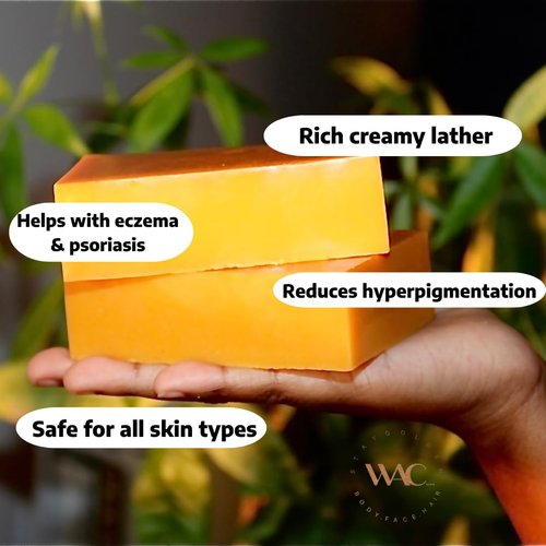 CROWN'D | Turmeric Orange Bar Soap for Face & Body | Made with Natural and Organic Ingredients. Gentle Soap – For All Skin Types – Made in USA 4.5oz Bar