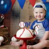 Baseball 1st Birthday Banner-1st Birthday Crown, Baseball Theme High Chair Banner, Cake Flag, All-Star Birthday, Our Little All-Star, Baseball 1st Birthday Decoration (Baseball Cake Topper)