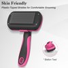 Swihauk Self Cleaning Slicker Brush for Dogs & Cats, Skin Friendly Grooming Cat Brush, Dog Brush for Shedding, Deshedding Brush, Hair Brush Puppy Brush for Haired Dogs, Pet Supplies Accessories, Pink
