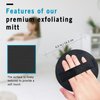 ACDOLF Deep Exfoliating Glove for Shower - Exfoliating Mitt Body Scrubber - Skin Exfoliator & Dead Skin Remover - Keratosis Pilaris Scrub - Black 2PC