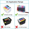 Sublimation Ink Bottle Inkjet Printers Refillable Ink Cartridge CISS for T802 T802XL T812 Workforce WF-4720 WF-4730 WF-4734 WF-4740 WF-7310 EC-4020 EC-4030 EC-4040 Heat Press Transfer on Mugs, T-Shirt