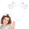 Generic White Cute Headband for Girls Sequin Bow Glitter Headbands Bunny Pom-pom Hairband Rhinestone Hair Princess Party Favors Women