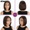 DÉBUT Chocolate Brown Lace Front Wigs 4x4 HD Lace Closure Wigs Human Hair Short Bob Wigs for Women Pre Plucked 13inch Lace Front Natural Hairline with Baby Hair 8 Inches