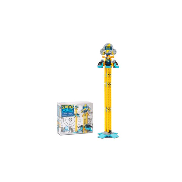 Brick Loot Strike Zone Drop Tower Amusement Park Ride Building Blocks, for Adults and Kids Ages 6+, Compatible with Lego & Other Brands, Custom-Designed Toy Building Bricks Set Model, 198 Pieces