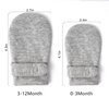 Newborn Baby No Scratch Mittens Stay On, 100% Cotton Breathable, Adjustable Infant Gloves for Baby Boys Girls Mittens