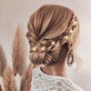 NAISKA 8PCS Gold Star Hair Accessories Spiral Hair Pins Wedding Stars Hair Clips Bridal Headpieces Decoration Loc Dreadlock Accessories Hair Jewelry for Women and Girls (Gold)