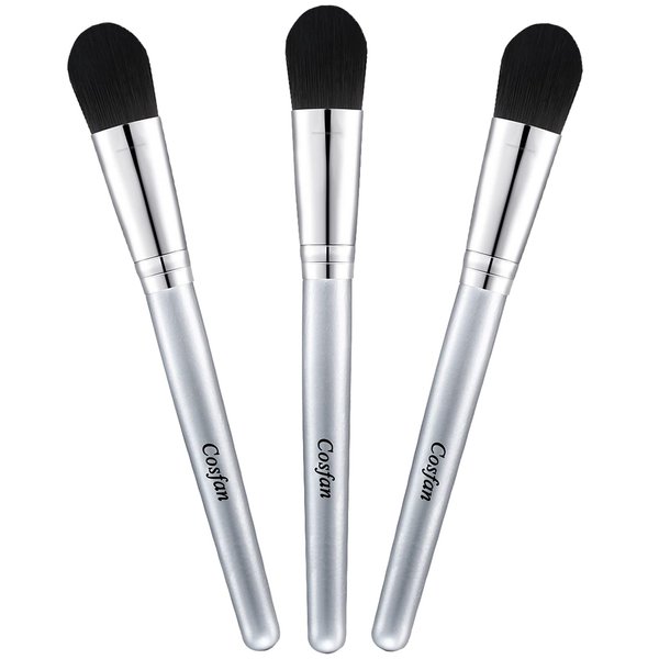 3 Pack Mask Brushes, Facial Mask Brush, Synthetic Bristle Foundation Makeup Brushes for Mud, Serum, Peel, Lotion and Facial Skin Care Products, Glycolic Peel Acidic Applicator Brush