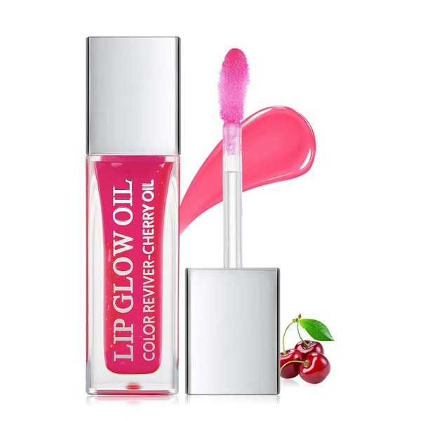 Marine Forest Hydrating Lip Glow Oil, Plumping Lip Gloss Transparent Lip Oil Tinted for Lip Care and Dry Lips, Non Sticky, Shiny and Moisturizing (01)