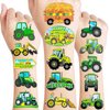 8 Sheets (97 PCS) Tractor Themed Birthday Party Supplies Favors Decorations Decor Temporary Tattoos Stickers For Kids Gifts Classroom School Prizes Rewards