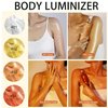 Body Shimmer Oil Golden Brown 4 Color Face Brighten Body Luminizer Glow For Face & Body, Summer Glow Highlighter Liquid Illuminator Body Makeup Glitter Body Oil with Brush (#4, 2.8 Fl Oz)