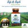Pure Mountain Botanicals High Potency Milk Thistle -180 Kosher Vegan Capsules with 450mg Organic Milk Thistle Seed and Extract