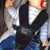 3 Pack Car Seat Strap Covers and Crotch Pad Combo for Baby Stroller, Soft Seat Belt Strap Covers Universal for Newborns Infants Kids Child, Pushchair Seat Belt Covers(Black)