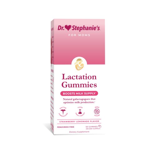 Dr. Stephanie's Lactation Gummies - Boost Milk Supply with Natural Galactagouges for Breastfeeding Support - No Fenugreek & No Sugar