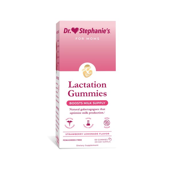 Dr. Stephanie's Lactation Gummies - Boost Milk Supply with Natural Galactagouges for Breastfeeding Support - No Fenugreek & No Sugar
