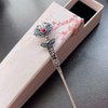 Rabithenn S925 Silver RUYI Shape with Red Pearl Hairpin Chinese hanfu Style Hair Sticks Handmade Hair Clip Hair Accessories for Women Girls Long Hair (Ruyi)