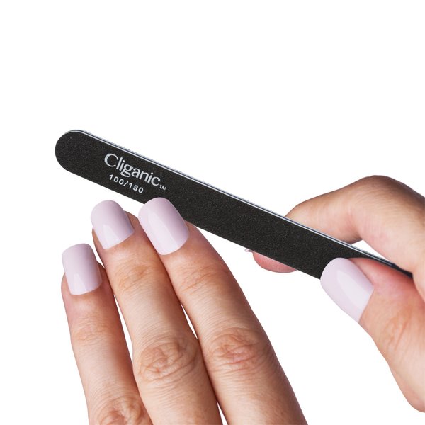 Cliganic 12 Pack Nail File Set: 180/240 Grit | Professional Emery Boards for Natural, Gel & Acrylic Nails | Washable Double Sided Kit | Cliganic 90 Days Warranty