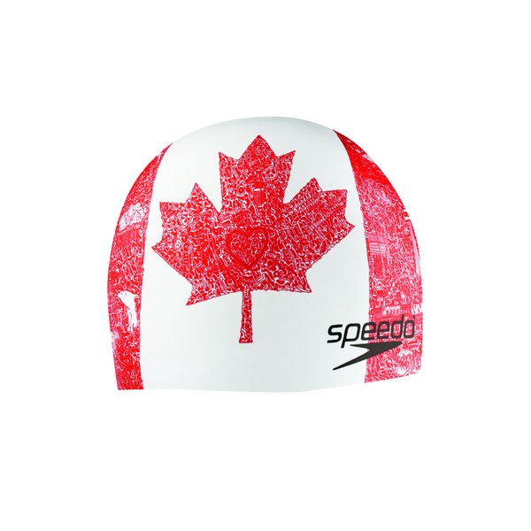 Speedo Silicone 'World Tour' Swim Cap, Red