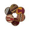 Kilim Fabric Coaster Set, Boho Coaster Set, Midwestern Coasters, Cloth Coaster Set, Authentic Turkish Kilim (6 Coasters)