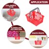 Kisangel 20Pcs Mini Shopping Basket Dollhouse Grocery Basket with Handles Plastic Picnic Basket for Pretend Play Toys, Red