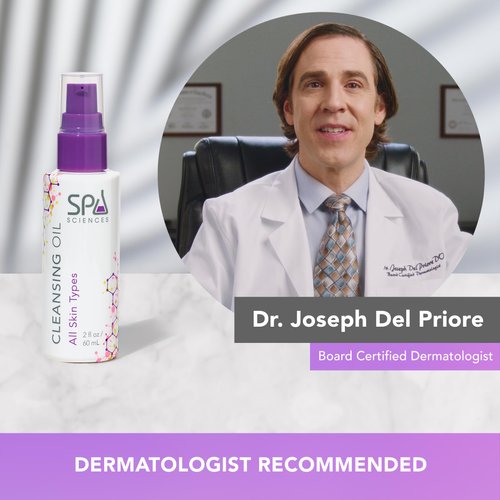 SPA SCIENCES - Cleansing Oil - Made in the USA - With Green Tea, Chamomile Extracts - Soothe, Hydrate, Cleanse - Vegan - For All Skin Types - 2oz