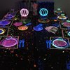 100Pcs Neon Napkins, 13 x 13 Inches Glow in The Dark Paper Napkins, Black Light Glow Party Supplies Tissue Paper for Lets Glow Crazy Party Neon Fluorescent Birthday Party Decorations