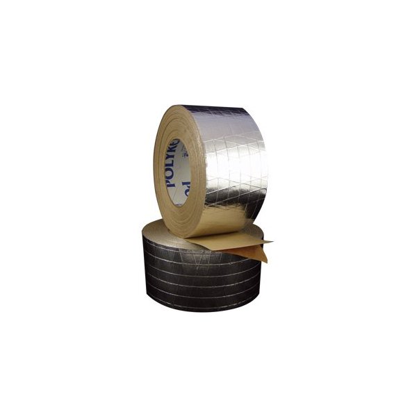 Polyken Aluminum Tape - 72 mm Width x 46 m Length - 8 mil Total Thickness - 338 72MM X 46M ALUM [PRICE is per ROLL]