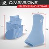 Sleeve Stars Ankle Support for Ligament Damage & Sprained Ankle, Plantar Fasciitis Support & Achilles Tendonitis Pain Relief, Ankle Brace for Women & Men w/Compression Ankle Strap (Single/Light Blue)