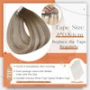 Full Shine 20 Inch Tape in Real Human Hair Balayage Color 3 Fading to 8 Highlighted 22 Medium Blonde Tape Hair Extensions Seamless Invisible 50 Grams Skin Weft Glue in Hair Extensions 20Pcs