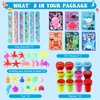 Capoda 156 Pcs Under the Sea Party Favors Ocean Themed Gifts Bulk Sea Animal Stickers Squeeze Slap Bracelet Stampers Piñata Stuffers for School Classroom Prizes Birthday Goodie Bag Fillers