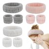 YARIEW 9Pcs Spa Headband and Wrist Washband Set, 3 Pieces Makeup Facial Face Wash Headband Head Bands and 6 Pieces Wrist Bands Terry Cloth Headbands for Women and Girls…