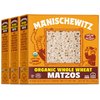 Manischewitz Organic Whole Wheat Matzos Kosher For Passover 10oz (3 Pack) Crisp & Delicious, Kosher for Passover and for Year Round Use