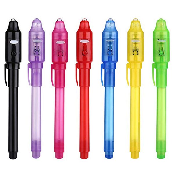 DLUCKY Invisible Ink Pen,Spy Pen Invisible Disappearing Ink Pen with Black Light Magic Marker for Secret Message and Kids Party Christmas Halloween Easter Goodies Bags Toy 7Pcs