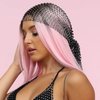 Rhinestone Head Scarf Rhinestone Mesh Headband Black Glitter Wide Hairbands Crystal Nightclub Headscarfs Stretchy Black Headwrap Rave Party Head Wraps Rave Costume Hair Accessories for Women Girls