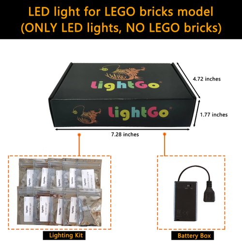 LightGo LED Lighting Kit for Lego 10341 NASA Artemis Space Launch System Building Set, 1200pcs DIY Space Shuttle Model Kit, Build Your Own, LED Lights (Classic Version)