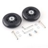 Ricrrover Luggage Suitcase Wheels Replacement Kit 75x24mm/2.95"x0.94" w/ABEC 608zz Inline Outdoor Skate Replacement Wheels, One Set of (2) Wheels (OD:75 W:24 ID:6 Axles:35&40mm)