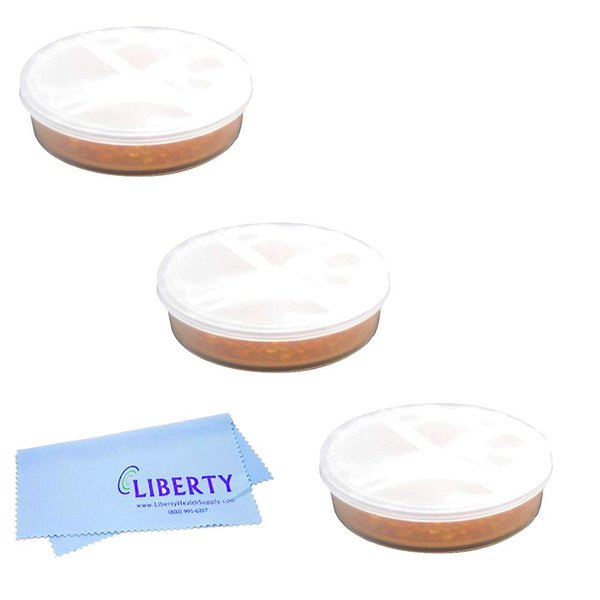 Stay Dri Hearing Aid Dehumidifier Refill Desiccant (3 Pack with Liberty Cleaning Cloth)