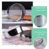 ADESUGATA 2 pack (60/40 Mesh) Professional 6/8/9.5 Inch, Round Flour Sifter for Baking - Flour Sieve Fine Mesh - Premium Rustproof Stainless Steel (9.5" (24 CM))