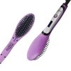 SweetLF Pro Hair Straightener Brush- Precision 6-Level Temp Control & Million-Count Negative Ions for Smooth, Frizz-Free Locks (Rose Purple)