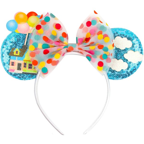 MADO Blue up Mouse Ears Headband for Women adults kids Girls boys, up ears Princess mouse ears for Women girls kids adults