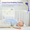 BOOPOO Smart Baby Monitor Contact-Free AI Solution for Breathing Tracker & Cry/Cross/Safe Zone Detection, 2K Viedo Camera HD Night Vision, 2-Way Audio, Soothing Sounds, No Monthly Fee(Crib Mount)