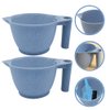Beaupretty 2pcs Tint Bowl Mixing Bowls Hair Dye Bowls with Handle for Hair Color Mix for Barber Salon Home Blue
