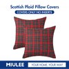 MIULEE Christmas Set of 2 Scottish Tartan Plaid Throw Pillow Covers Farmhouse Classic Decorative Square Cushion Cases for Home Decor Sofa Couch 18x18 Inch, Red