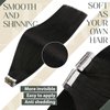 Sunny Hair Tape in Extensions Straight Skin Weft Tape in Hair Extensions Invisible Tape in Hair Extensions Human Hair 20Pcs Hair Extensions Real Human Hair Natural Black 18inch